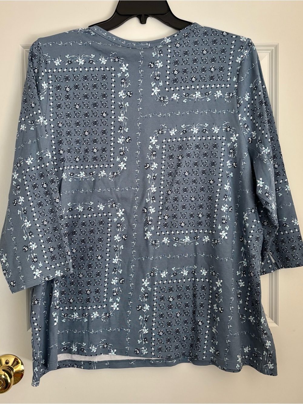 Style & Co. Women's Dusty Blue Floral Patchwork Tunic - Picture 4 of 9